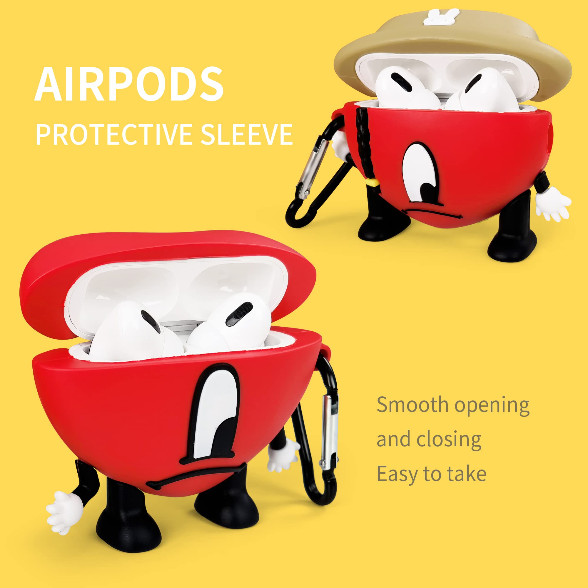 2Pack Cute Airpods Pro 2nd Generation Case Cover, Funny Kawaii